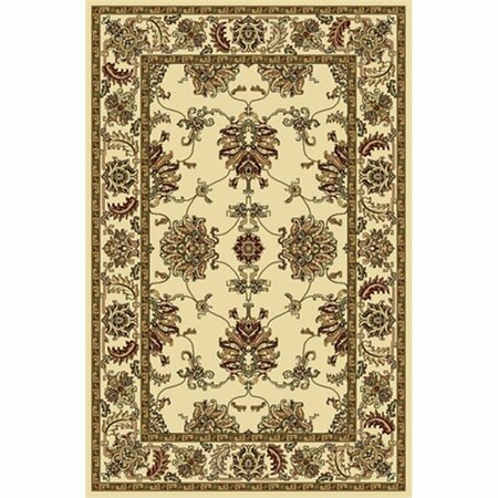 AURIC Noble Rectangular Ivory Traditional Italy Area Rug - 2 ft. 2 in. W x 8 ft. H AU3736769